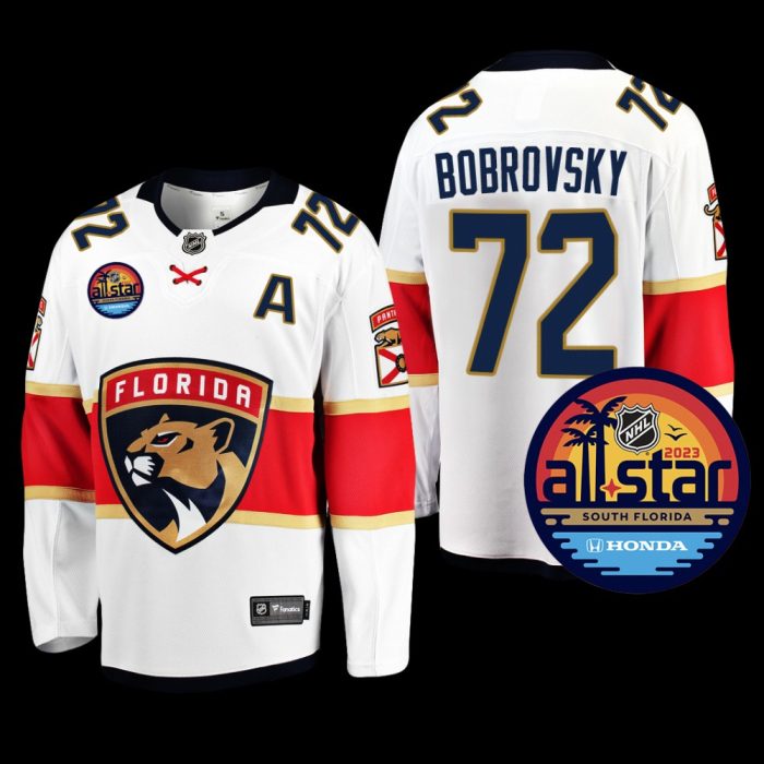 Florida Panthers #72 Sergei Bobrovsky White 2023 NHL All-Star Away Jersey