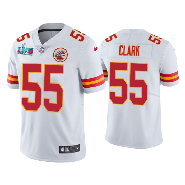 Frank Clark Kansas City Chiefs Super Bowl LVII White Vapor Limited Jersey