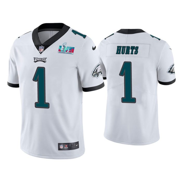 Jalen Hurts Philadelphia Eagles Super Bowl LVII White Vapor Limited Jersey