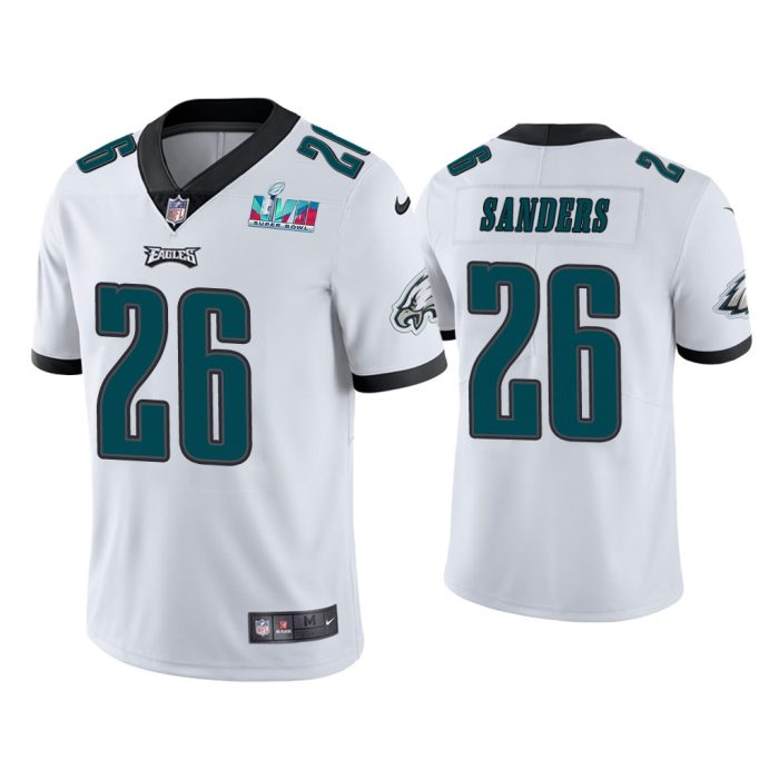 Miles Sanders Philadelphia Eagles Super Bowl LVII White Vapor Limited Jersey