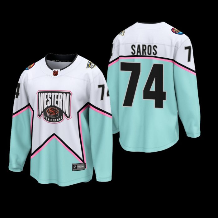 Nashville Predators 2023 NHL All-Star Jersey Juuse Saros White #74 Western Conference