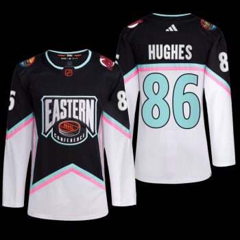 New Jersey Devils 2023 NHL All-Star Jack Hughes Jersey Black #86 Eastern Conference