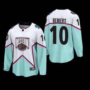 Seattle Kraken 2023 NHL All-Star Jersey Matty Beniers White #10 Western Conference