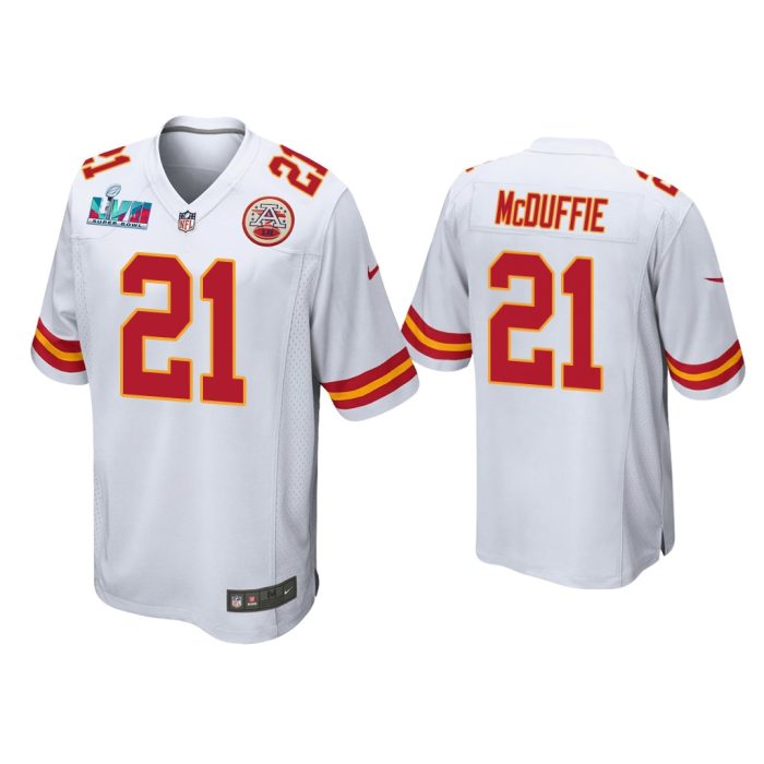 Trent Mcduffie Kansas City Chiefs Super Bowl LVII White Game Jersey