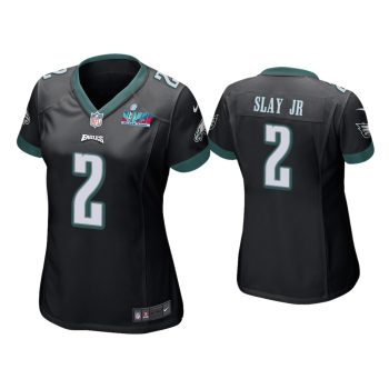 Women Darius Slay Jr Philadelphia Eagles Super Bowl LVII Black Game Jersey