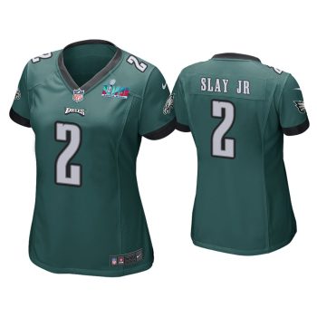 Women Darius Slay Jr Philadelphia Eagles Super Bowl LVII Green Game Jersey