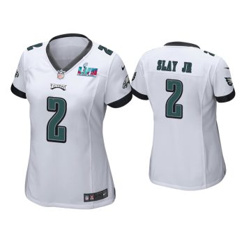 Women Darius Slay Jr Philadelphia Eagles Super Bowl LVII White Game Jersey