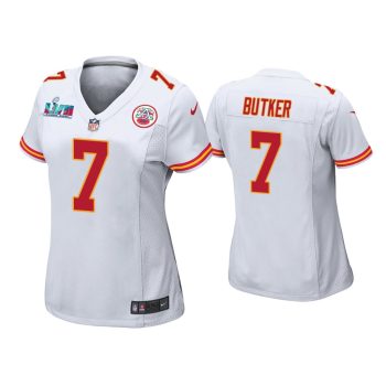 Women Harrison Butker Kansas City Chiefs Super Bowl LVII White Game Jersey