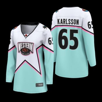 Women San Jose Sharks Erik Karlsson #65 2023 NHL All-Star Western Conference Breakaway Player Jersey White