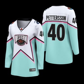 Women Vancouver Canucks Elias Pettersson #40 2023 NHL All-Star Western Conference Breakaway Player Jersey White