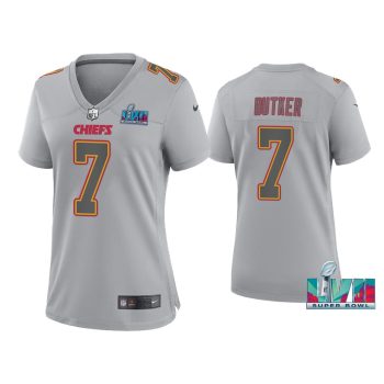 Women'S Harrison Butker Kansas City Chiefs Super Bowl LVII Gray Atmosphere Jersey