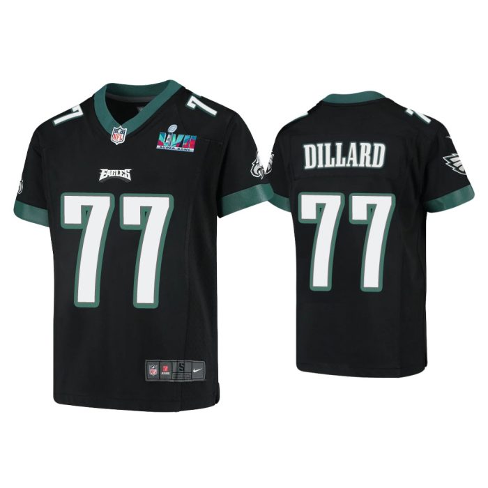 Youth Andre Dillard Philadelphia Eagles Super Bowl LVII Black Game Jersey