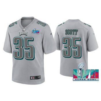 Youth Boston Scott Philadelphia Eagles Super Bowl LVII Gray Atmosphere Jersey