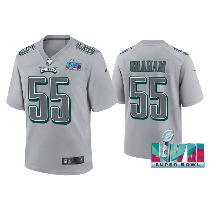 Youth Brandon Graham Philadelphia Eagles Super Bowl LVII Gray Atmosphere Jersey