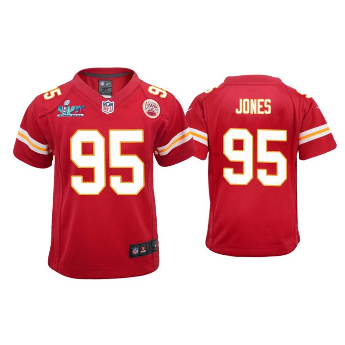 Youth Chris Jones Kansas City Chiefs Super Bowl LVII Red Game Jersey