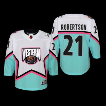 Youth Dallas Stars Jason Robertson #21 2023 NHL All-Star Western Conference Premier White Jersey