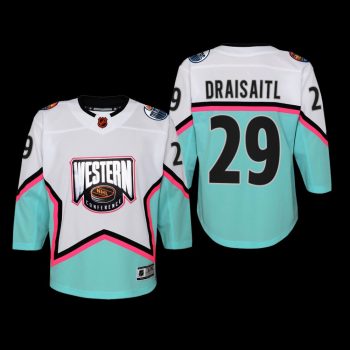 Youth Edmonton Oilers Leon Draisaitl #29 2023 NHL All-Star Western Conference Premier White Jersey