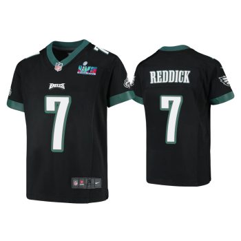 Youth Haason Reddick Philadelphia Eagles Super Bowl LVII Black Game Jersey