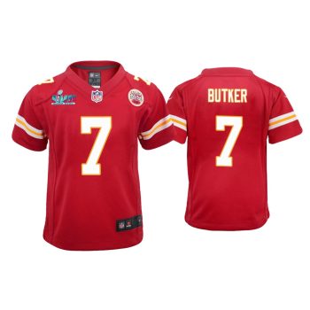 Youth Harrison Butker Kansas City Chiefs Super Bowl LVII Red Game Jersey