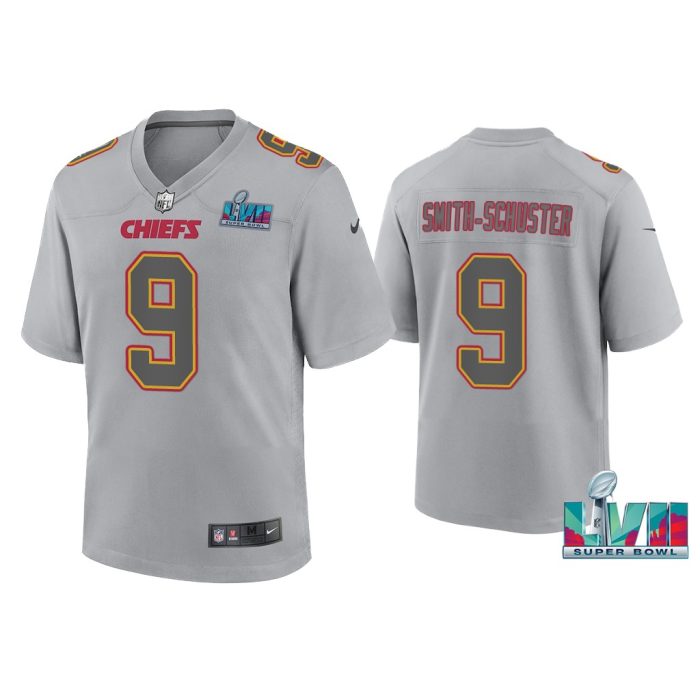 Youth Juju Smith-Schuster Kansas City Chiefs Super Bowl LVII Gray Atmosphere Jersey