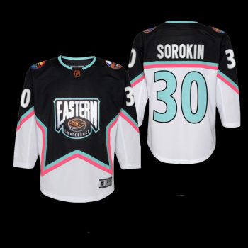 Youth New York Islanders Ilya Sorokin #30 2023 NHL All-Star Eastern Conference Premier Black Jersey