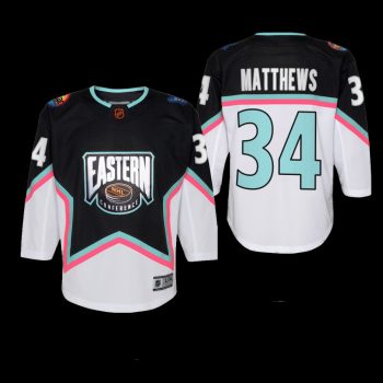 Youth Toronto Maple Leafs Auston Matthews #34 2023 NHL All-Star Eastern Conference Premier Black Jersey