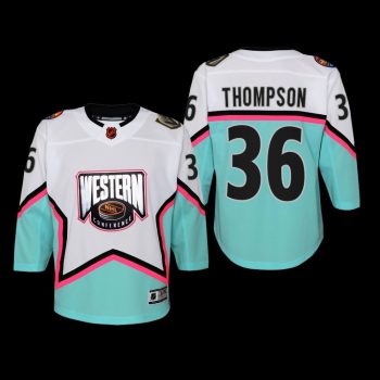 Youth Vegas Golden Knights Logan Thompson #36 2023 NHL All-Star Western Conference Premier White Jersey
