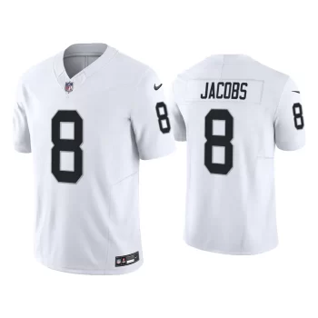 2023 Josh Jacobs Las Vegas Raiders White Vapor F.U.S.E. Limited Jersey