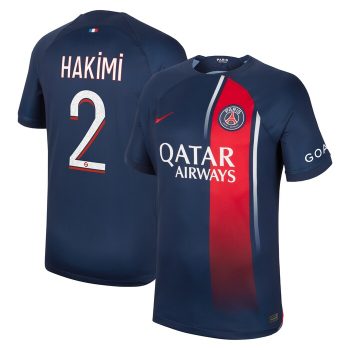Achraf Hakimi Paris Saint-Germain 2023/24 Home Replica Player Jersey - Navy