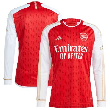 Arsenal 2023/24 Home Replica Long Sleeve Jersey - Red