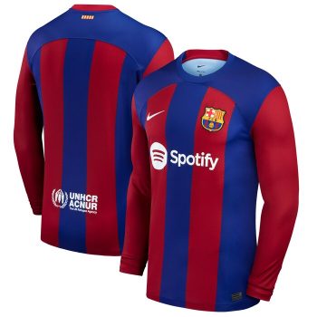Barcelona 2023/24 Home Stadium Replica Long Sleeve Jersey - Royal