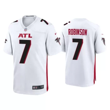 Bijan Robinson Atlanta Falcons White 2023 NFL Draft Game Jersey
