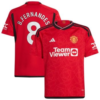 Bruno Fernandes Manchester United Youth 2023/24 Home Replica Player Jersey - Red