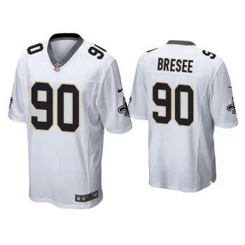 Bryan Bresee New Orleans Saints White 2023 NFL Draft Game Jersey