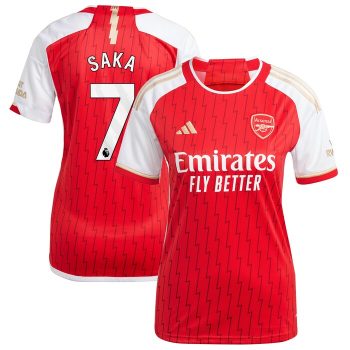 Bukayo Saka Arsenal Women 2023/24 Home Replica Player Jersey - Red