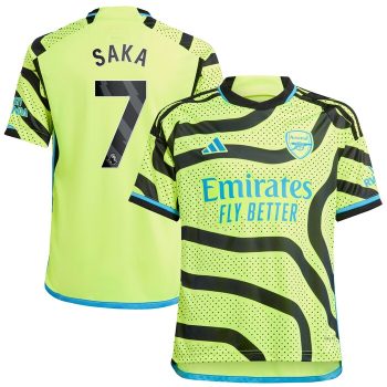 Bukayo Saka Arsenal Youth 2023/24 Away Replica Player Jersey - Yellow