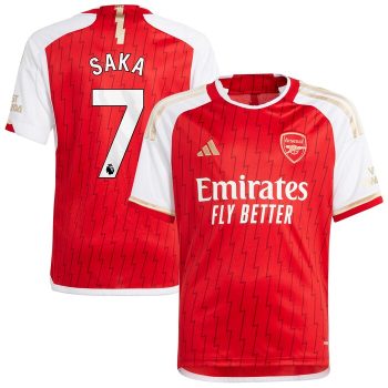 Bukayo Saka Arsenal Youth 2023/24 Home Replica Player Jersey - Red