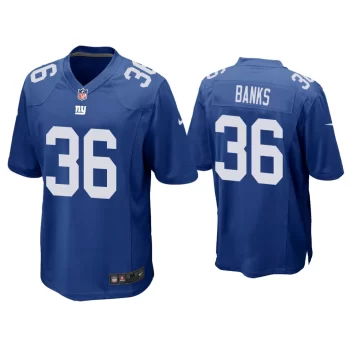 Deonte Banks New York Giants Royal 2023 NFL Draft Game Jersey