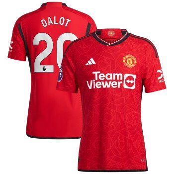 Diogo Dalot Manchester United 2023/24 Home Player Jersey - Red