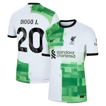 Diogo Jota Liverpool 2023/24 Away Player Jersey - White