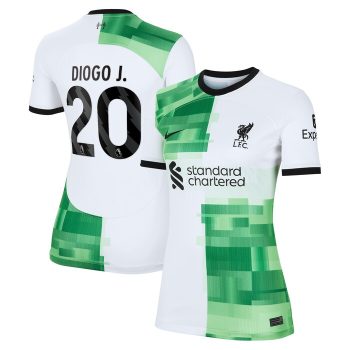Diogo Jota Liverpool Women 2023/24 Away Replica Player Jersey - White