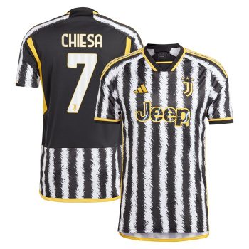 Federico Chiesa Juventus 2023/24 Home Replica Player Jersey - Black