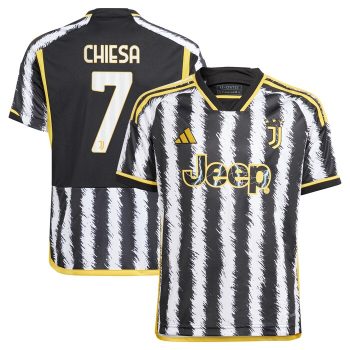 Federico Chiesa Juventus Youth 2023/24 Home Replica Jersey - Black