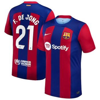 Frenkie de Jong Barcelona 2023/24 Home Replica Jersey - Royal