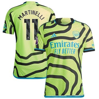 Gabriel Martinelli Arsenal 2023/24 Away Player Jersey - Yellow