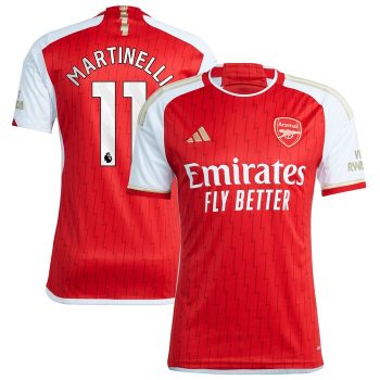 Gabriel Martinelli Arsenal 2023/24 Home Replica Player Jersey - Red