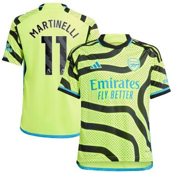 Gabriel Martinelli Arsenal Youth 2023/24 Away Replica Player Jersey - Yellow