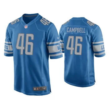 Jack Campbell Detroit Lions Blue 2023 NFL Draft Game Jersey