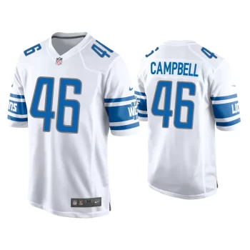 Jack Campbell Detroit Lions White 2023 NFL Draft Game Jersey