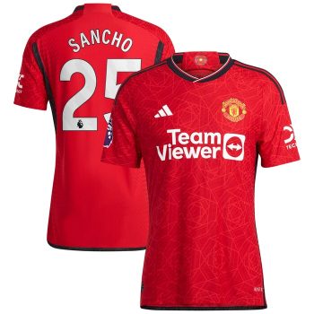 Jadon Sancho Manchester United 2023/24 Home Player Jersey - Red